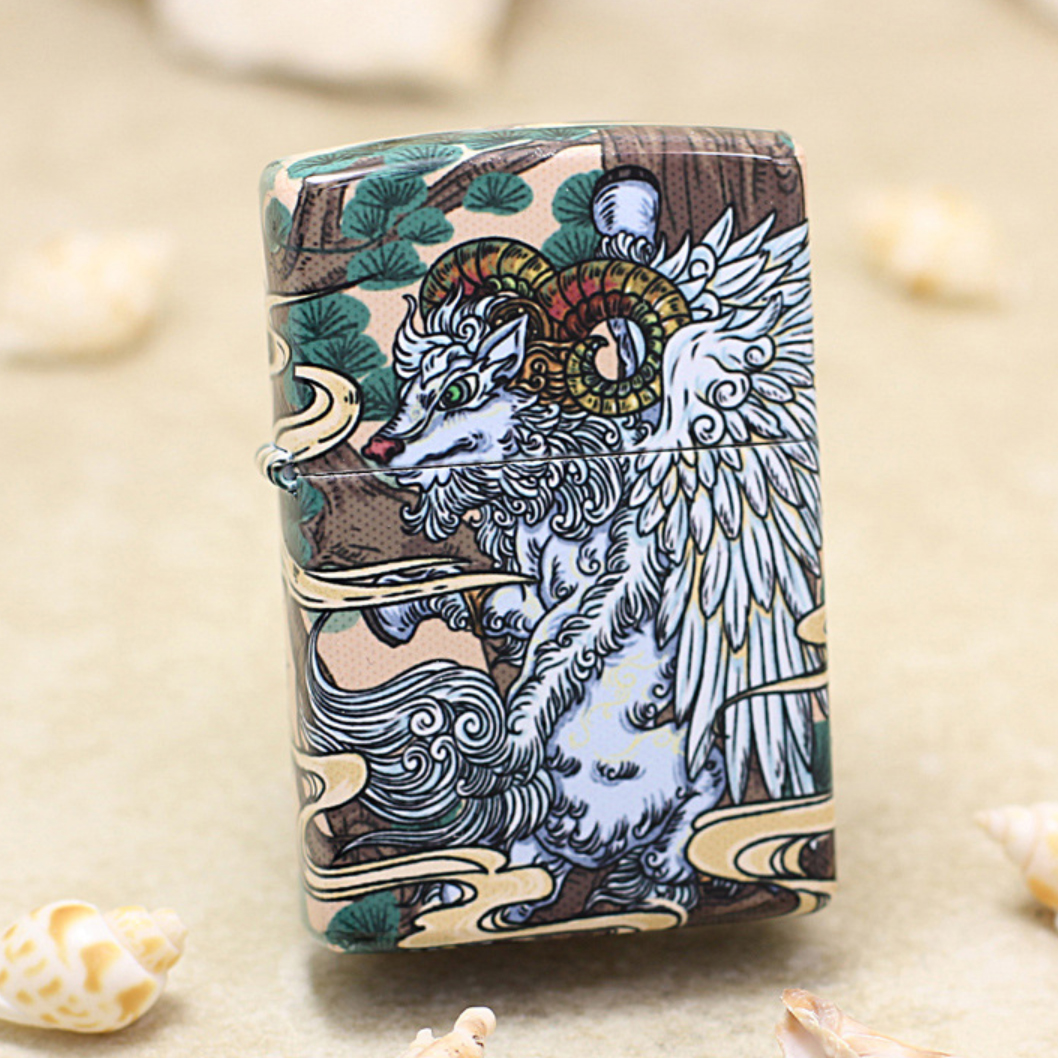 Zippo Windproof 540 Color Chinese Mythological Animals Design Lighter