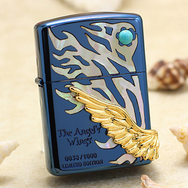 Japanese Angel Wings Zippo Lighter Limited Edition-PAW-120SBL