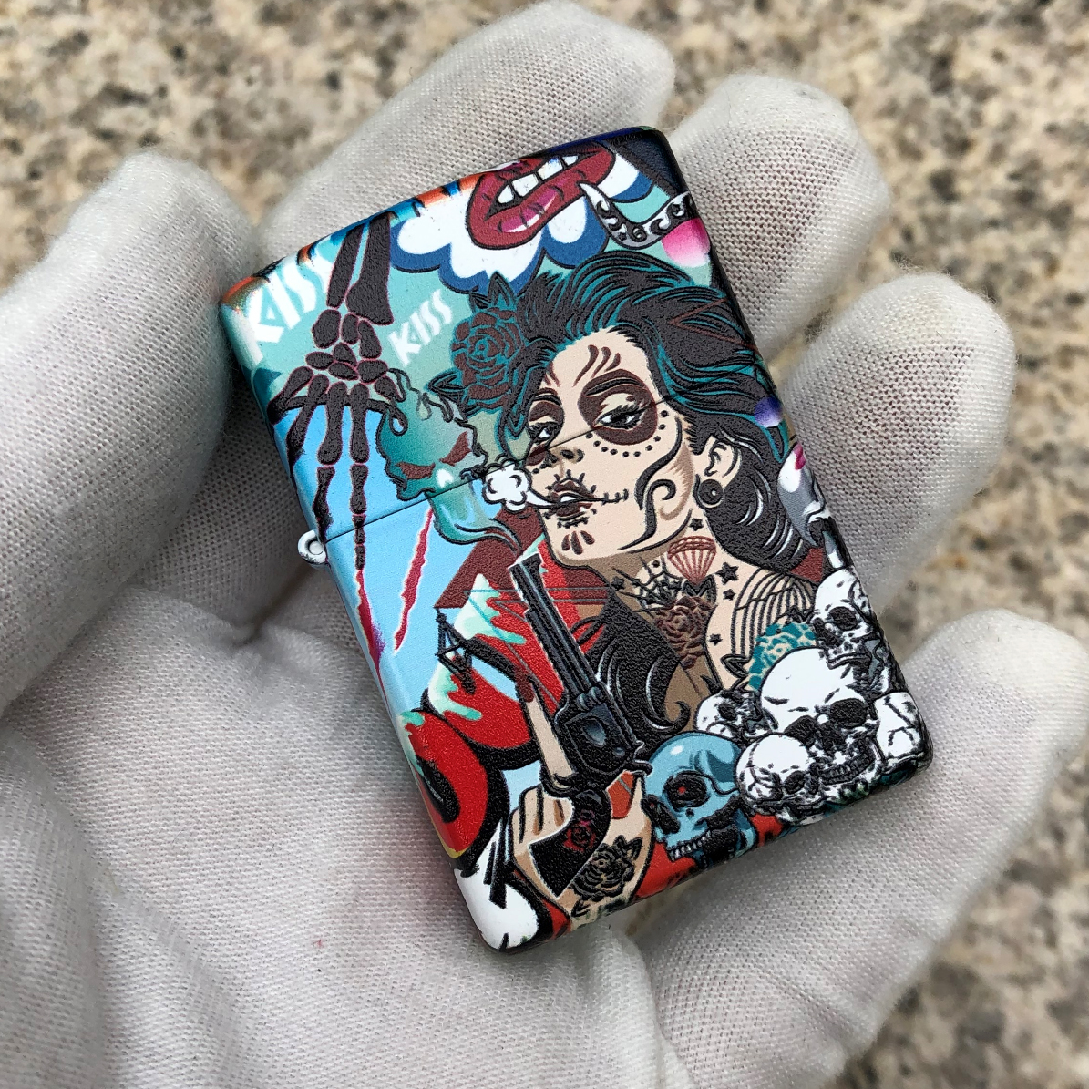 Zippo Windproof 540 Color Day of the Dead Design Lighter
