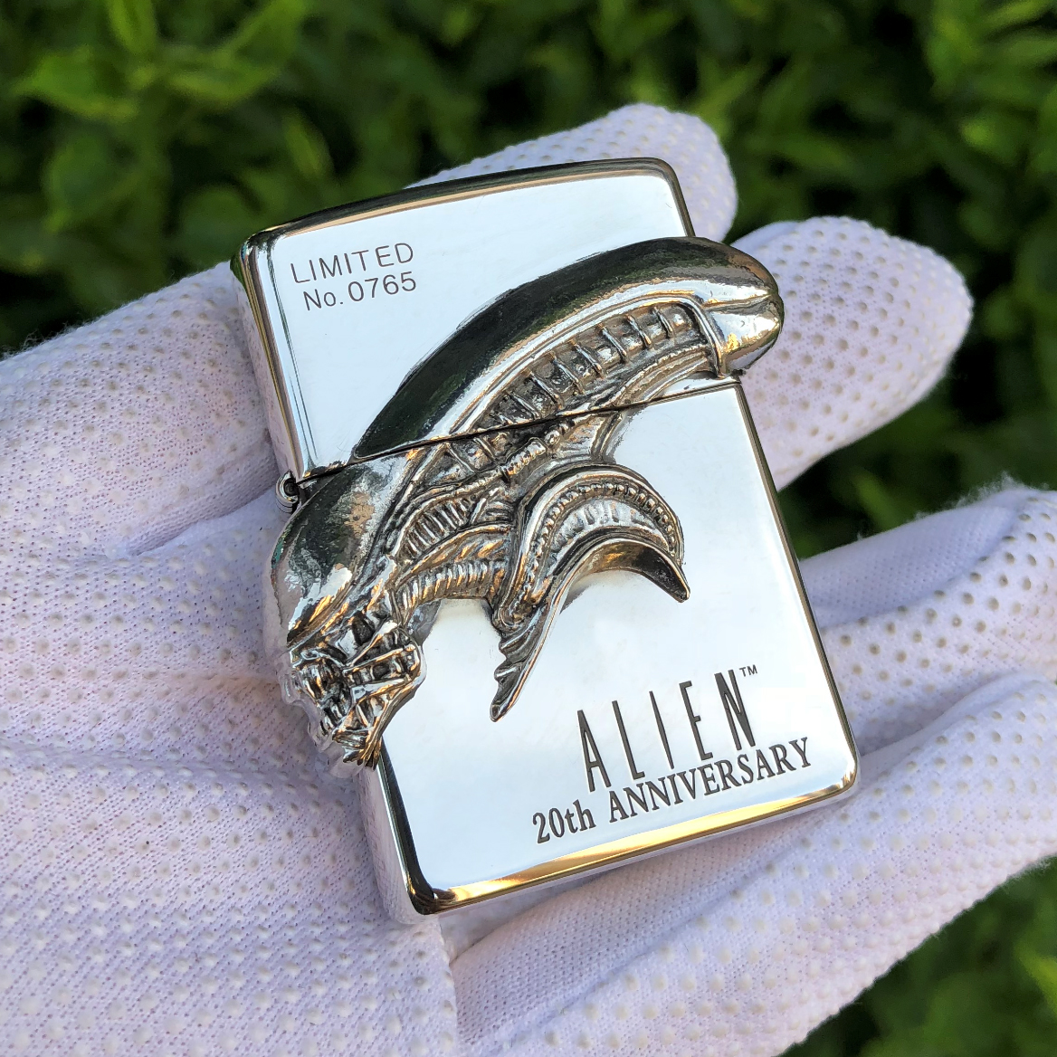 Zippo Sterling Silver Alien 20th Anniversary Limited Edition Lighter